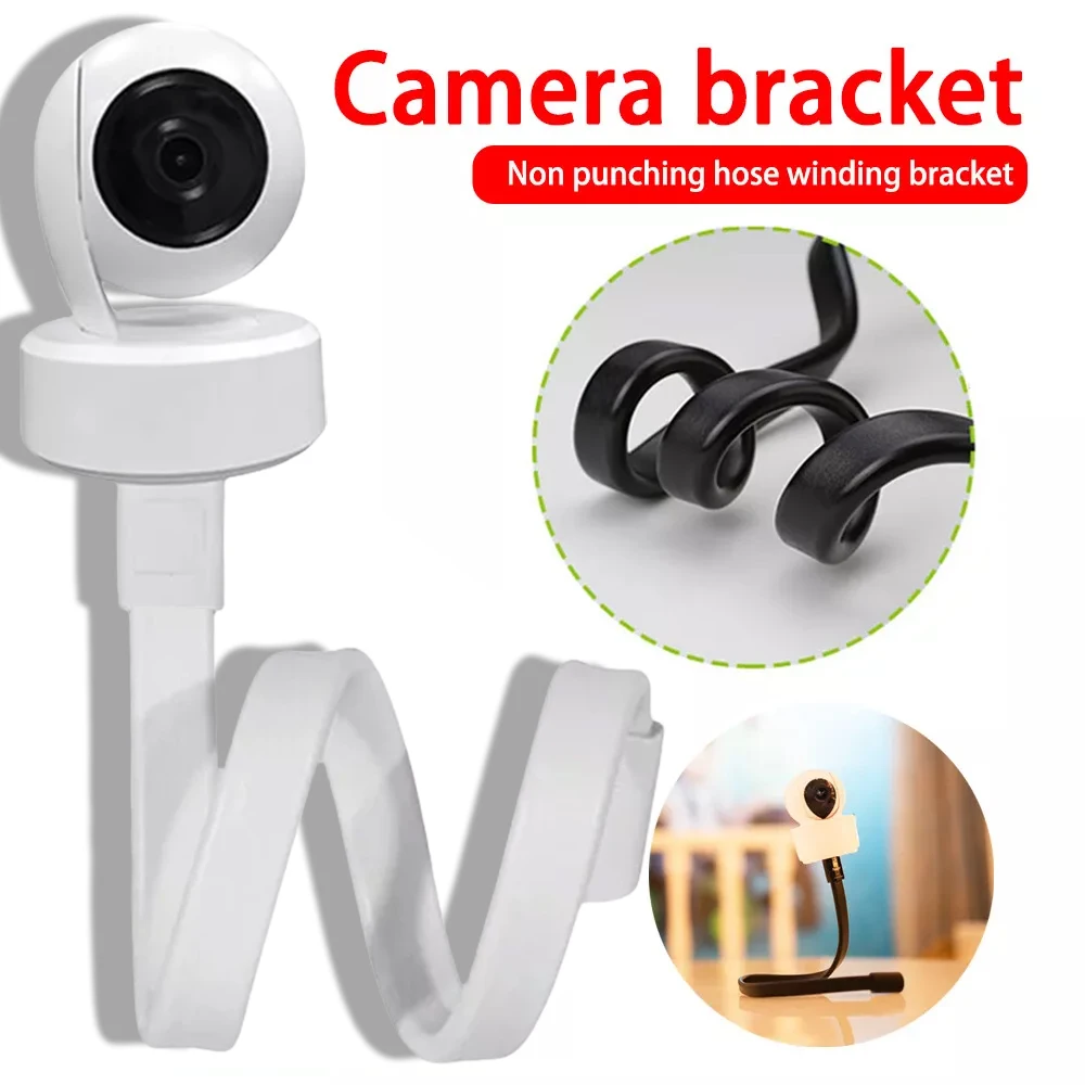 No Punching Portable Clip Mount Webcam Stand For Baby Monitor Camera Holder 1/4 Screw Home Flexible Arm Twist Mounting Kit