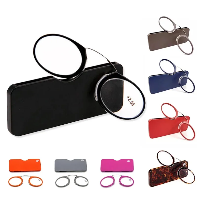 With With Case TR Clip Nose Bridge Mini Reading Glasses 1.0 To 3.5 Ultralight Portable Presbyopic Eyewear - Aliexpress Deal