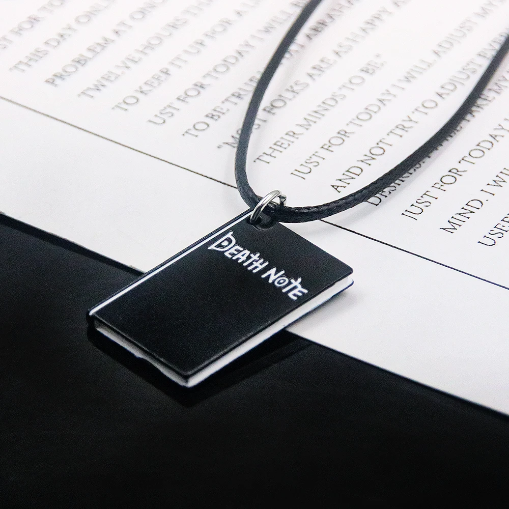 Anime Death Note Keychain Black Notebook Pendant Earrings Necklace Cospaly Accessories Keyring for Women Men Jewelry Gifts