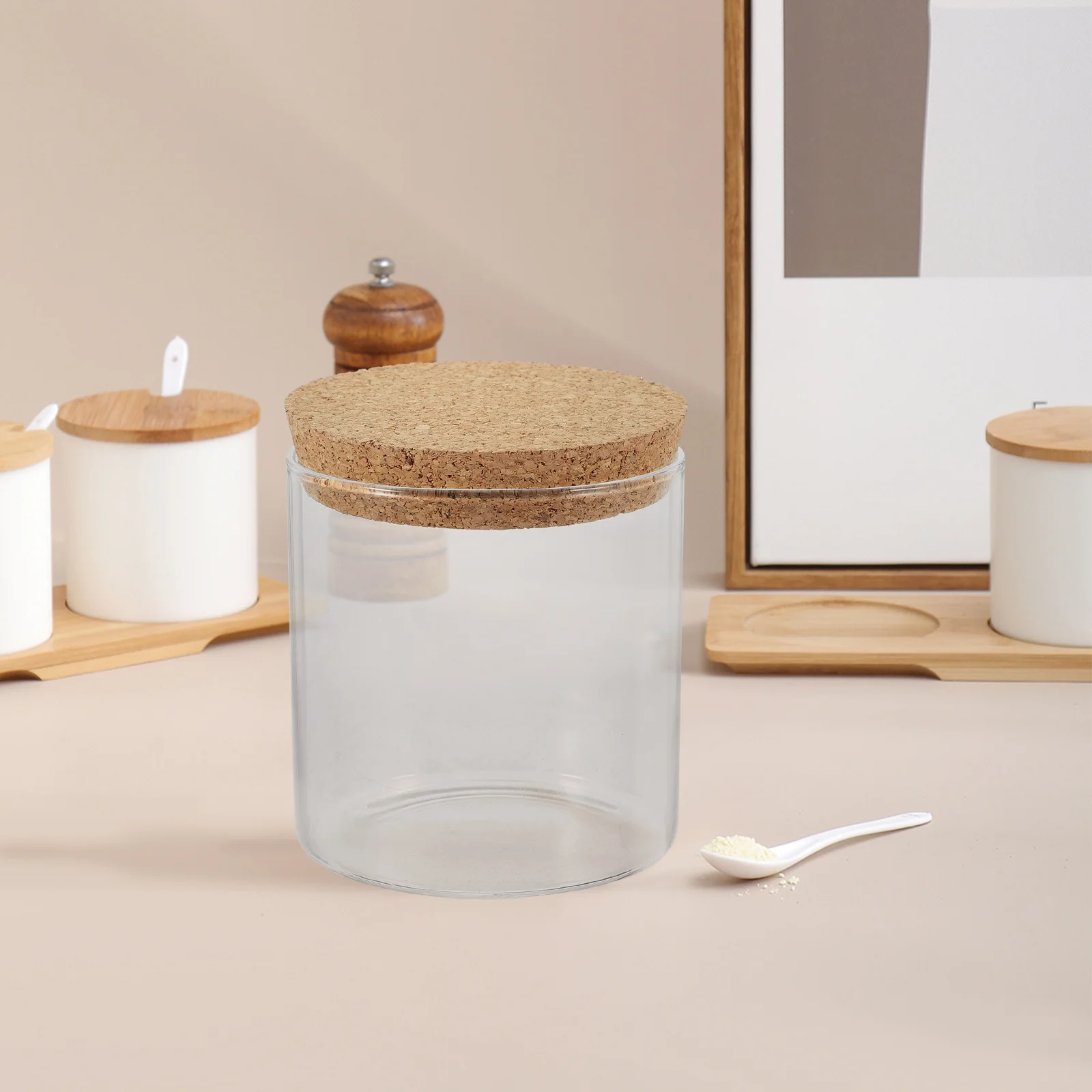 

1pc Glass Salad Food Storage Bowl Household Transparent Fruit Dessert Bowl Kitchen Tableware Container Multifunctional