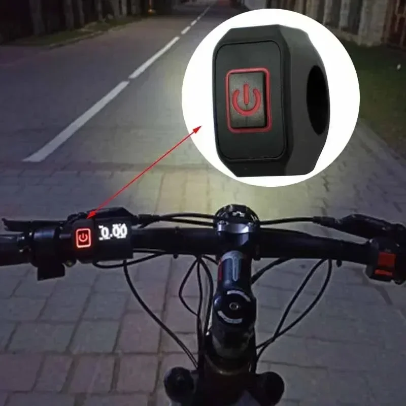 Motorrad Schalter Scheinwerfer Hupe Steuerung Lenker Halterung EIN AUS Motocross Modifizierte Schalter Wasserdichte Taste mit LED-Licht