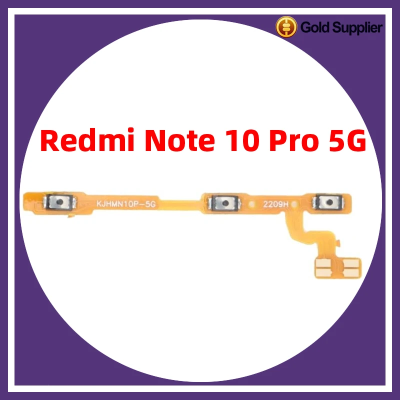 

For Xiaomi redmi note 10 Pro 5G Power ON OFF Volume Camera Key Button Switch Flex Cable Replacement