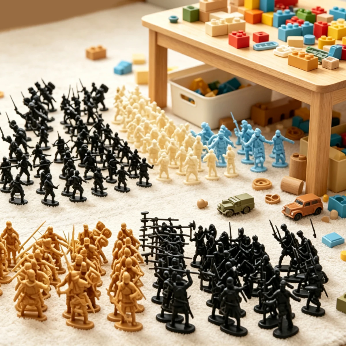 24Pcs Mini Plastic Medieval Soldier Figures – Random Style Highly Detailed forCollectible Miniature Displays ZSY