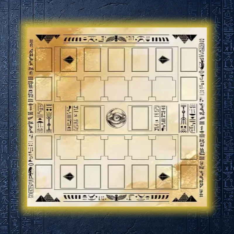 Suitable for Yu-Gi-Oh! 600x600x2mm Millennium Eye Duel Plate Playmat Millennium Ring Egyptian Rubber Board Game Card Mat Toys