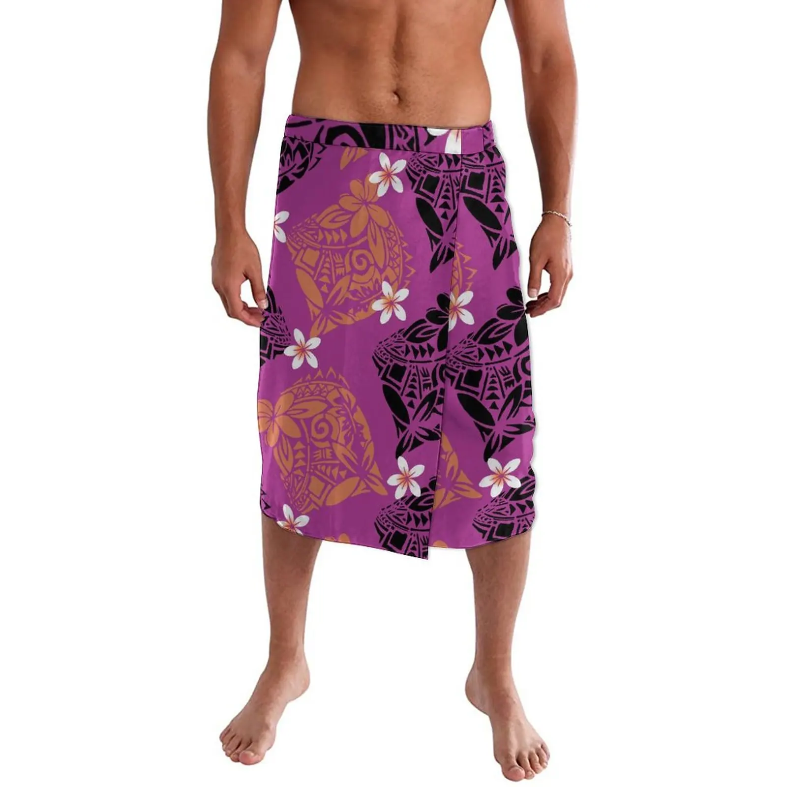 Polynesian Tribal Clothing Customized Samoan Men Sulu Hawaii Tropical Fully Printed High Stretch Ie Faitaga