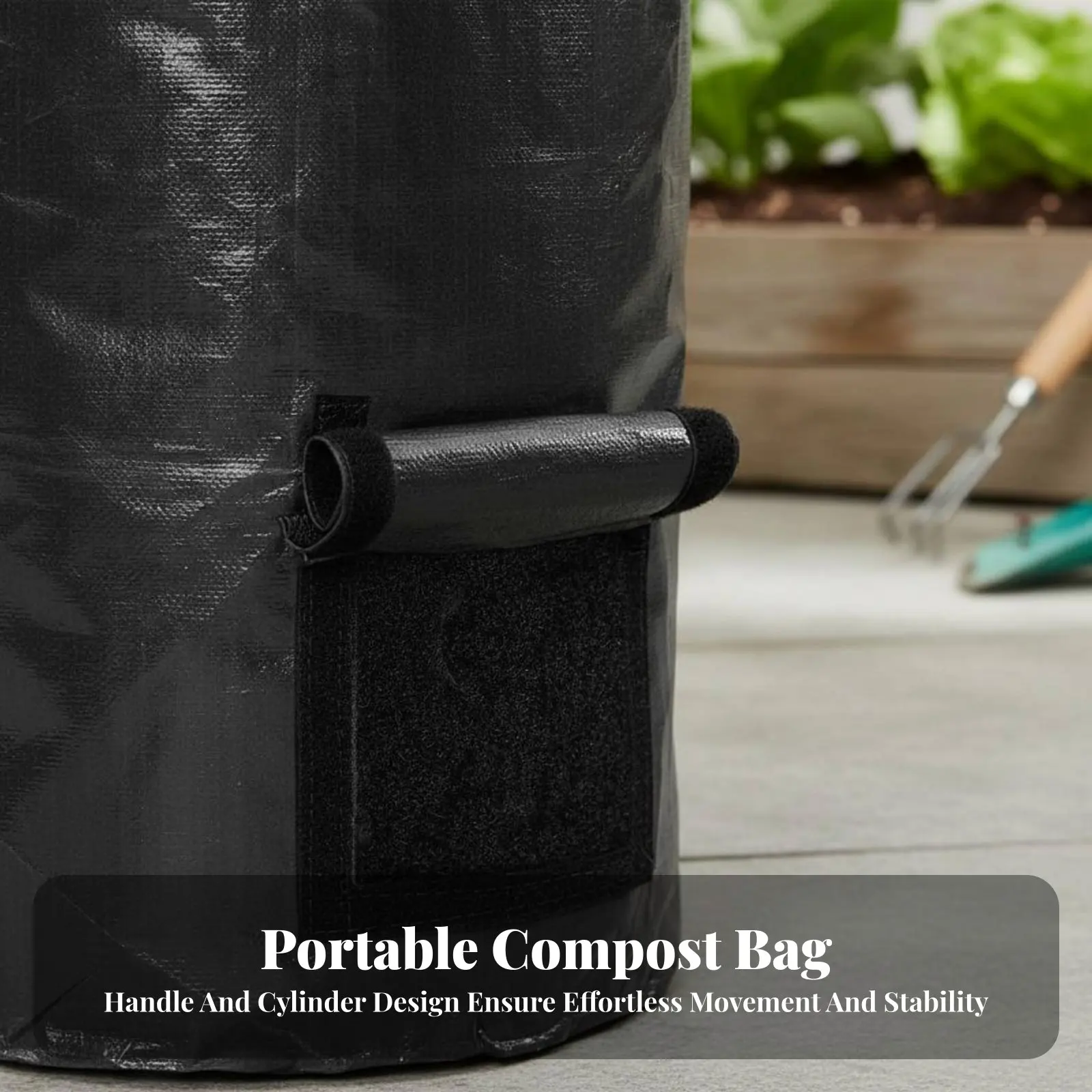 

Мешок для компостирования из ПЭ-материала для ферментации почвы и кухонных отходов, с двойными ручками, для сада и огорода