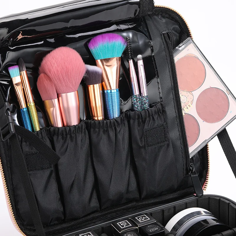 Borsa per il trucco portatile professionale Fashion Travel Outdoor specchio ad alta capacità scatola portaoggetti per cosmetici valigia impermeabile