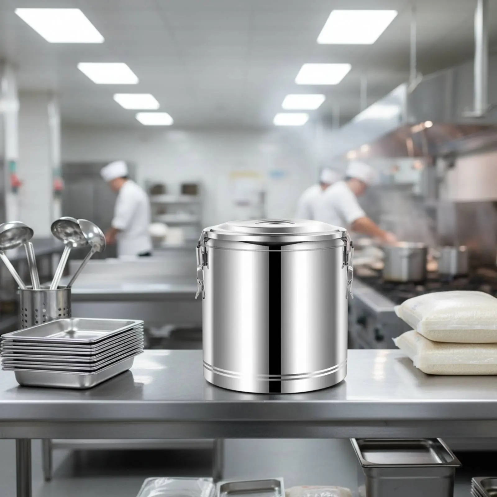 

Stainless Steel Insulated Barrel Leak-Resistant Large Capacity Thermal Container Insulated Drink Dispenser Secure Locking