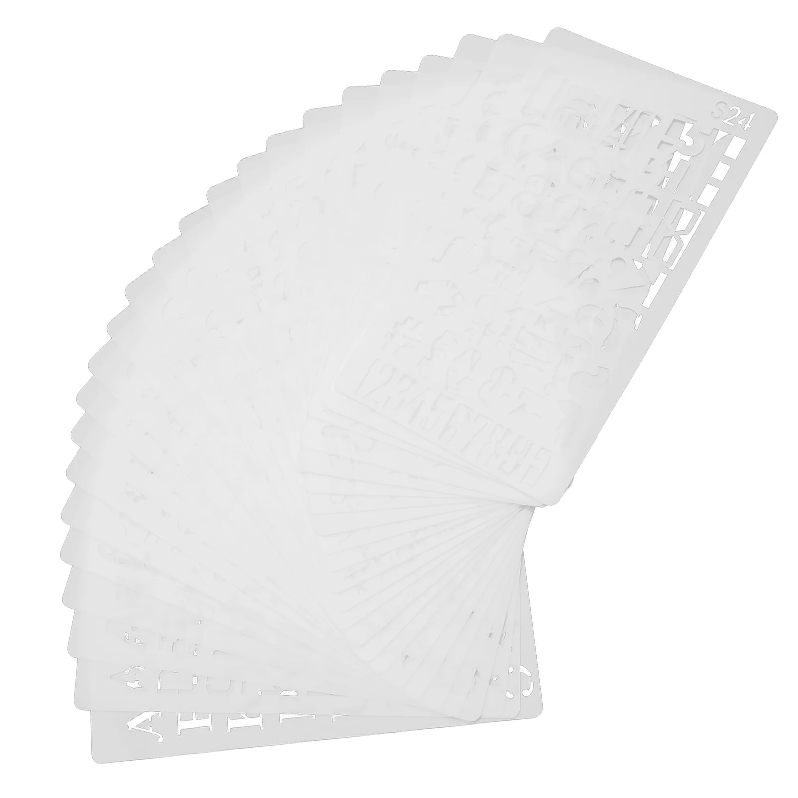 

24 PCS Crafting Stencil Artist Tool Template Decorate White Painting Alphanumeric Hollow