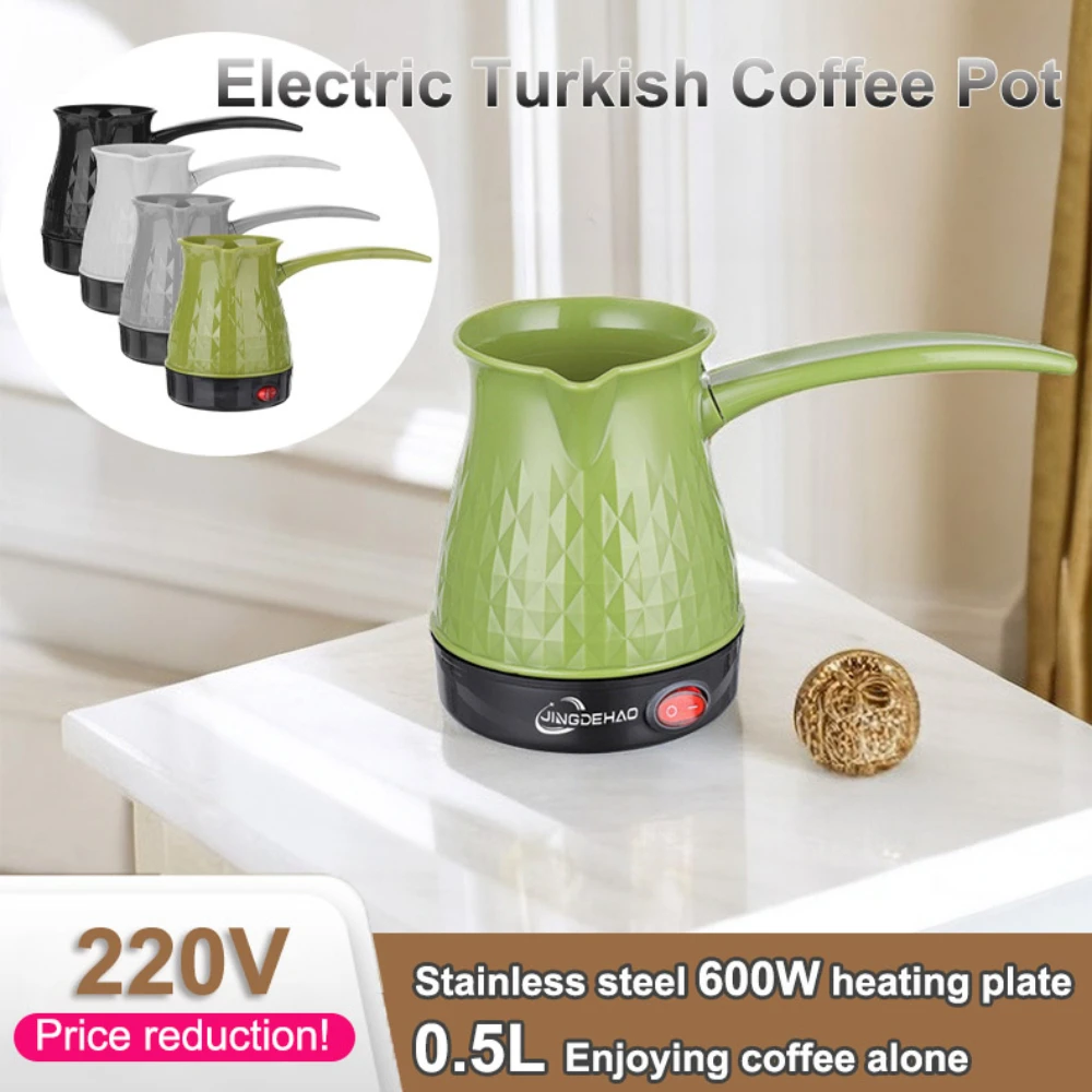 220V Mini Electric Turkish Coffee Pot One-person Espresso Kettle Home Heat Milk Tea Moka Pot Barista Coffee Accessories