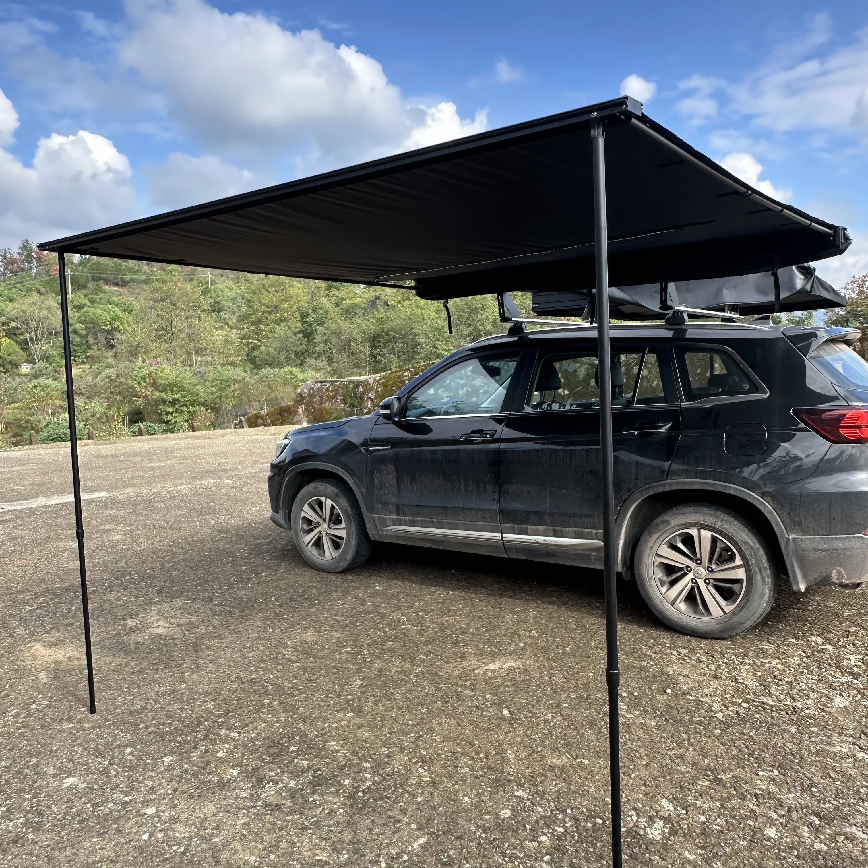Dream Car Custom Large Retractable Awning Waterproof Oxford Fabric Retractable Awning Design