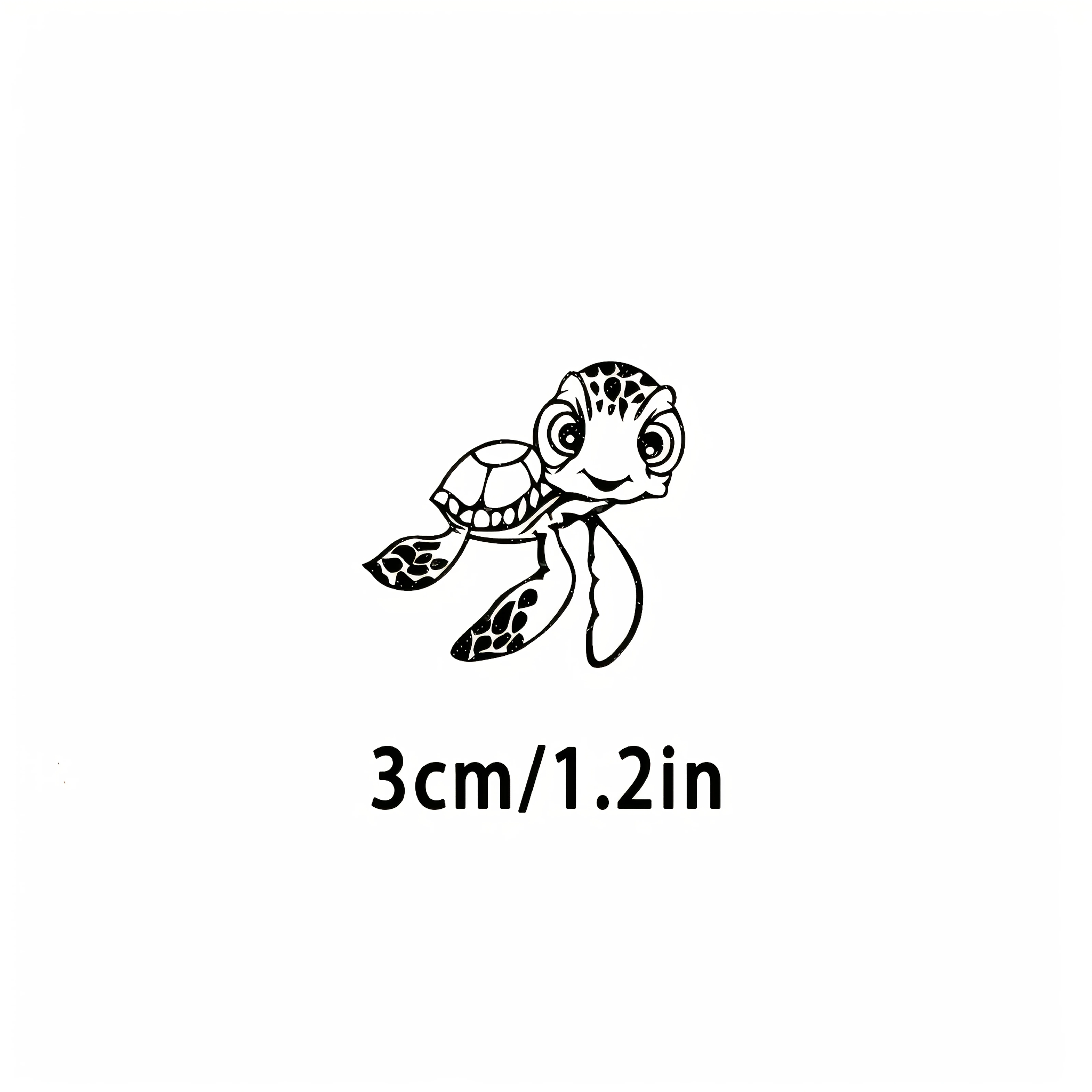 1pc Cute Turtle Matte Vinyl Sticker Self-Adhesive Decal for Car Rearview Mirror Laptop Water Bottle