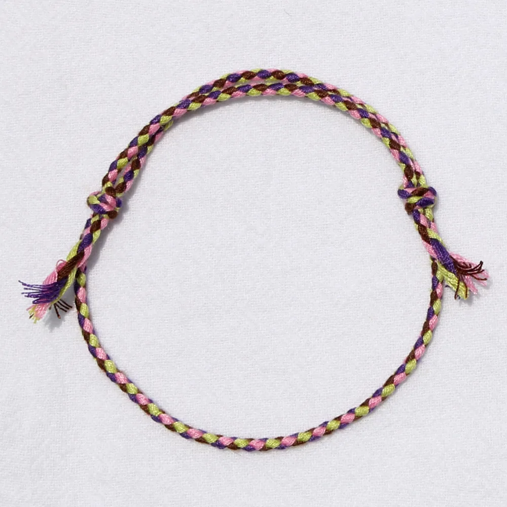 Einfarbiges Geflochtenes Baumwollseil-Armband für Männer, Retro Tibetisches Handgefertigtes Mehrschichtiges Armband für Frauen, Modisches Schmuckzubehör – Detail 7