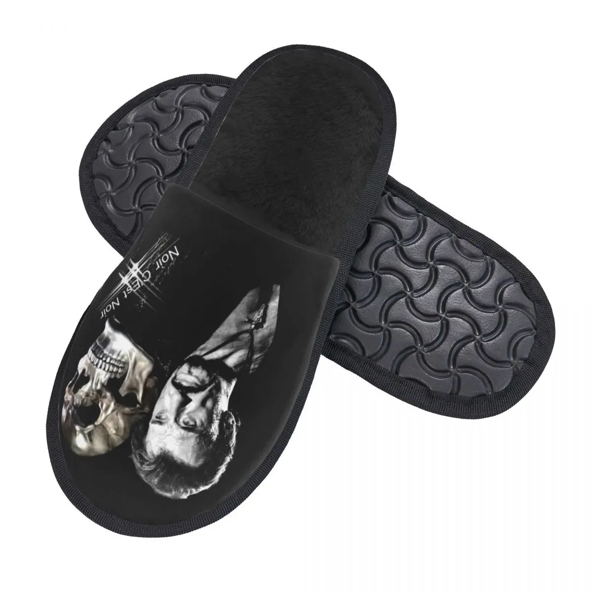 Custom Johnny Hallyday Soft Scuff Memory Foam Slippers Women France Rock Singer Spa House Shoes