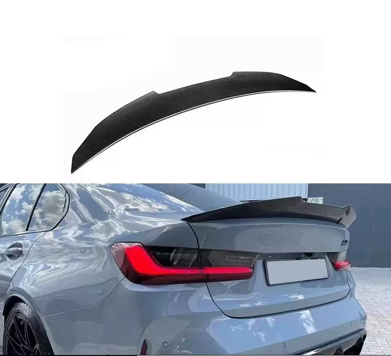 

PSM Style M3 M4 G80 G82 Real Carbon Fiber Spoiler Rear Bumper Trunk Spoiler Wing For M3 M4 G80 G82