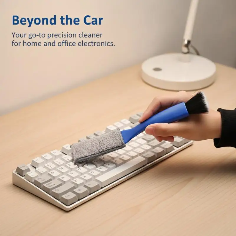 Car Interior Cleaning Brush Washable Double Head Duster for AC Outlet Dashboard Auto Interior Daily Cleaning