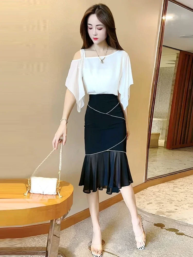 

Office 2 Pieces Skirt Sets for Women New Matching Clothing Arrivals Promotion Summer Fashion 2025 Co Ord Clothes Woman Outfit