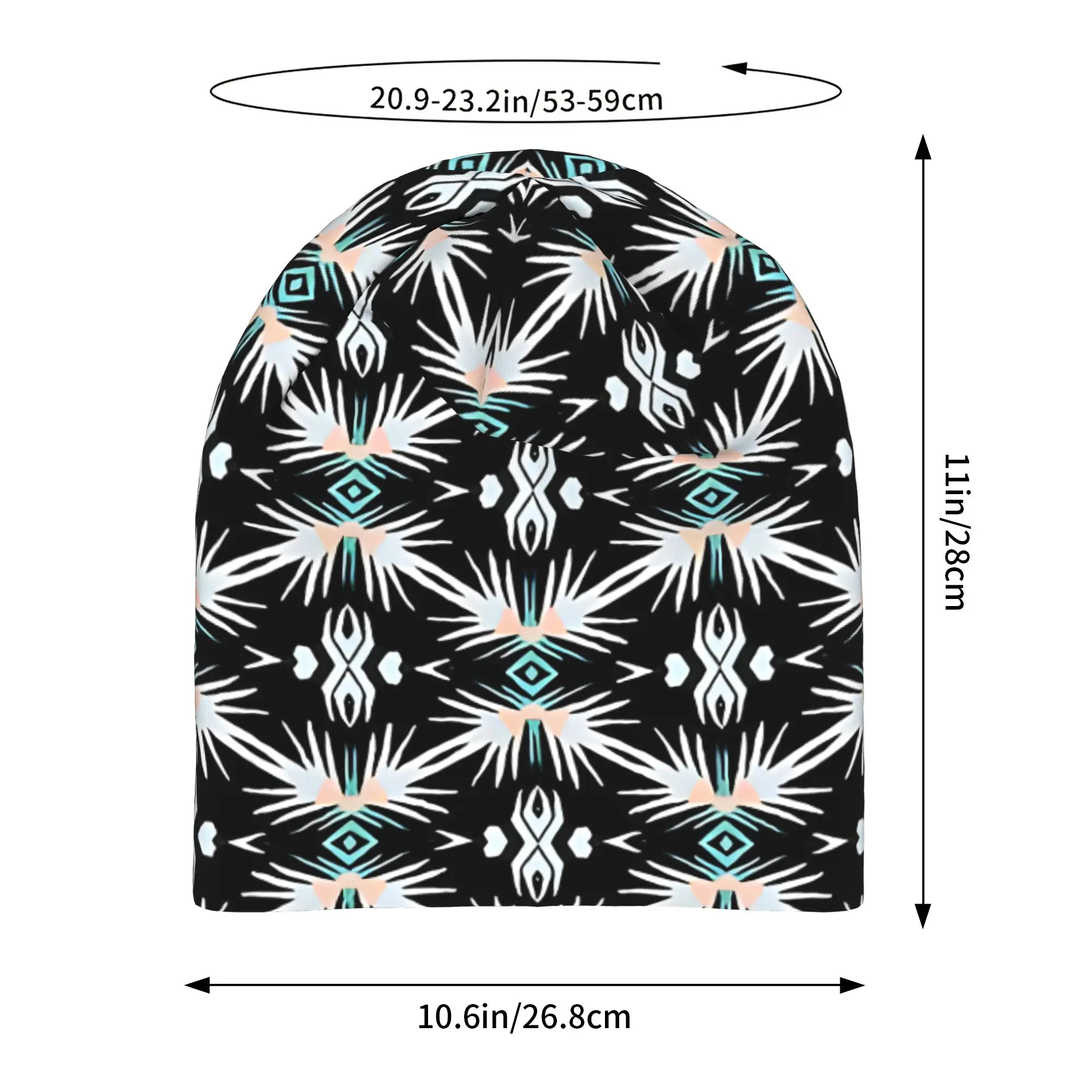 Gorros Summer Hats Boho Tropical Abstract Geometric Seamless Thin Hat Bonnet Hipster Skullies Beanies Caps Men Women's Earmuffs