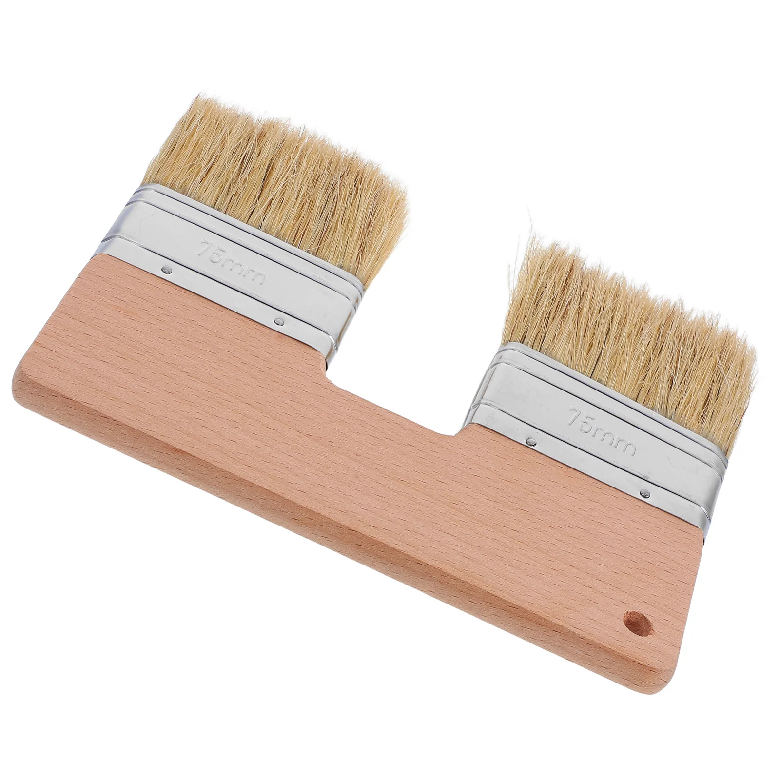 

Art Paint Brush Natural Bristle Double Headed Flat Oil Painting Supplies Brushes Ideal Art Projects Large Surfaces Walls