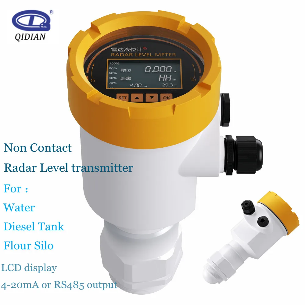 Non Contact Water Diesel Tank Flour Silo Smart radar level Transmitter radar level Meter Sensor For Harsh Working Conditions