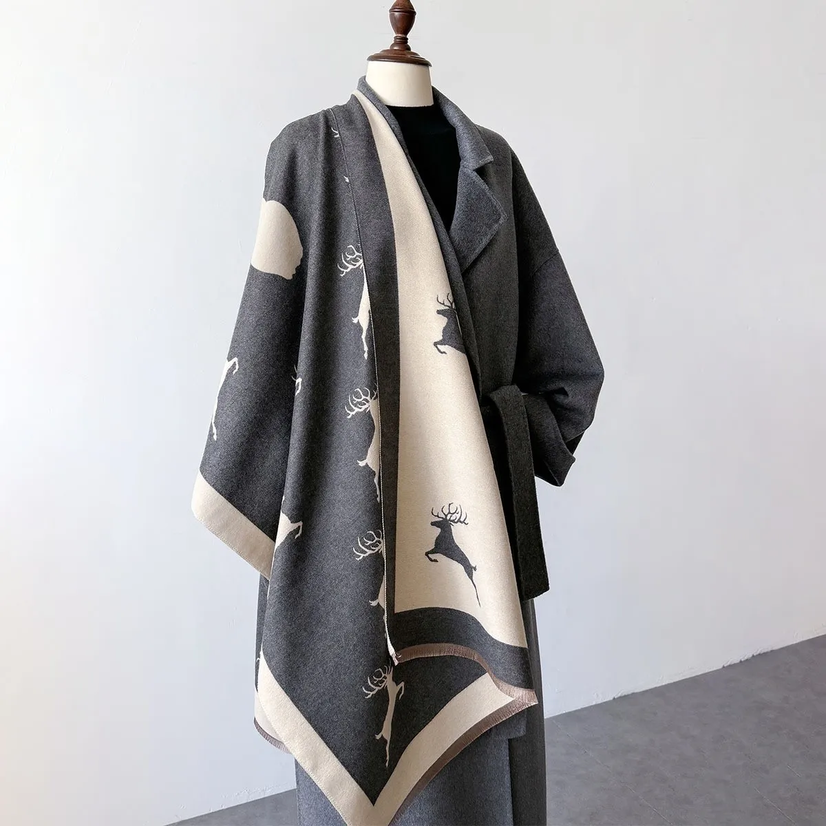 2024 New Fashion Men Women Scarves Luxury Print Cashmere Warm Shawl for Female Thick Big Wrap Long Scarf Bufanda Echarpe Blanket