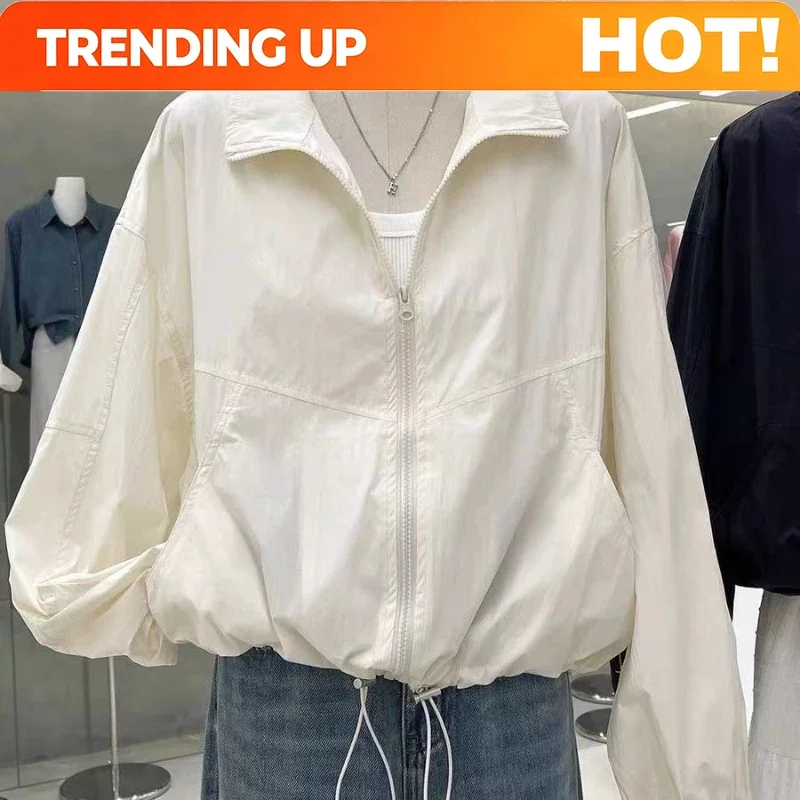 Customization High-quality Thin Sunscreen Jacket For Women 2025 Summer New Loose Slim And Fashionable Versatile Top
