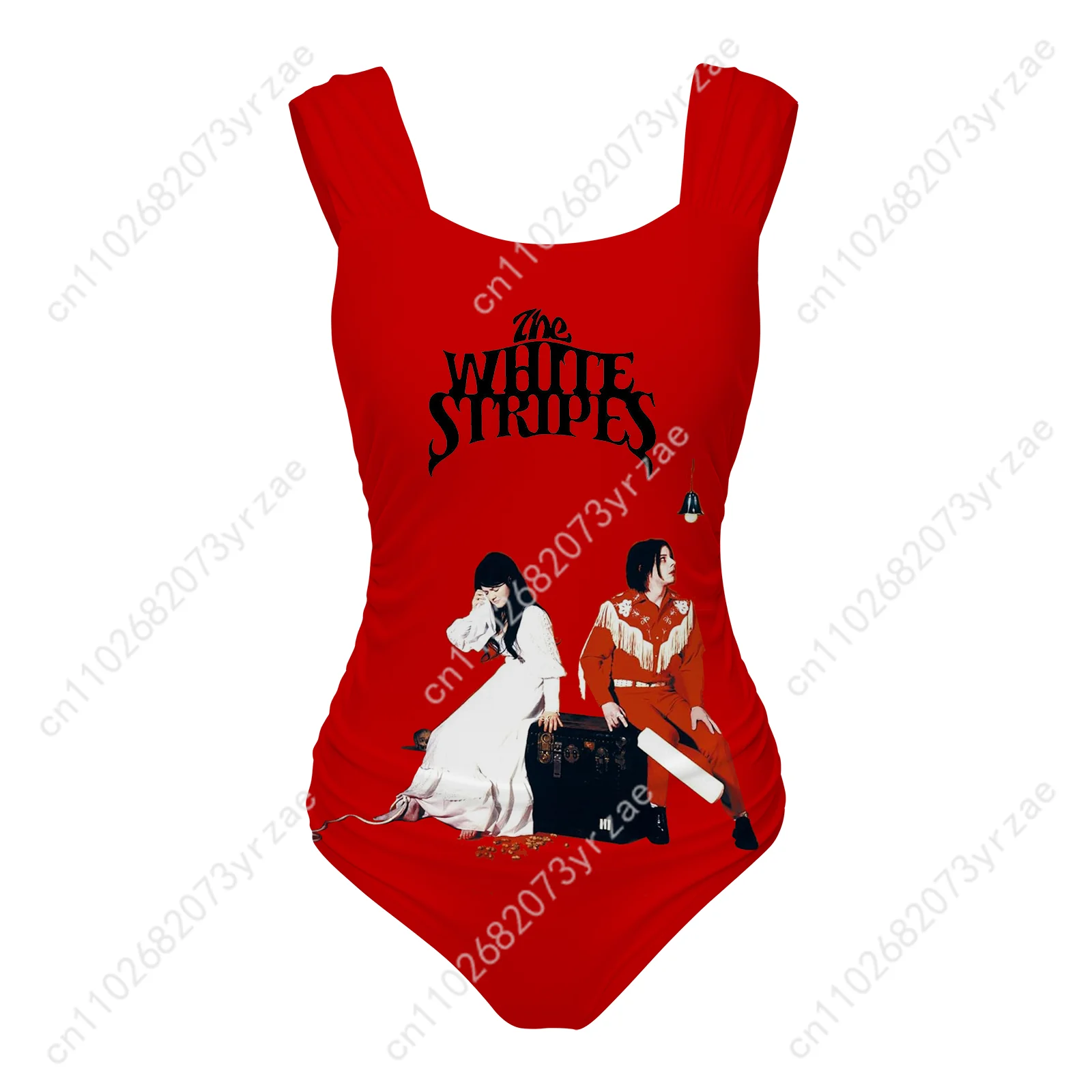 Costume da bagno intero a strisce bianche con cinturino largo Costumi da bagno da donna Costumi da bagno personalizzati Costumi da bagno sexy per feste in piscina Costumi personalizzati