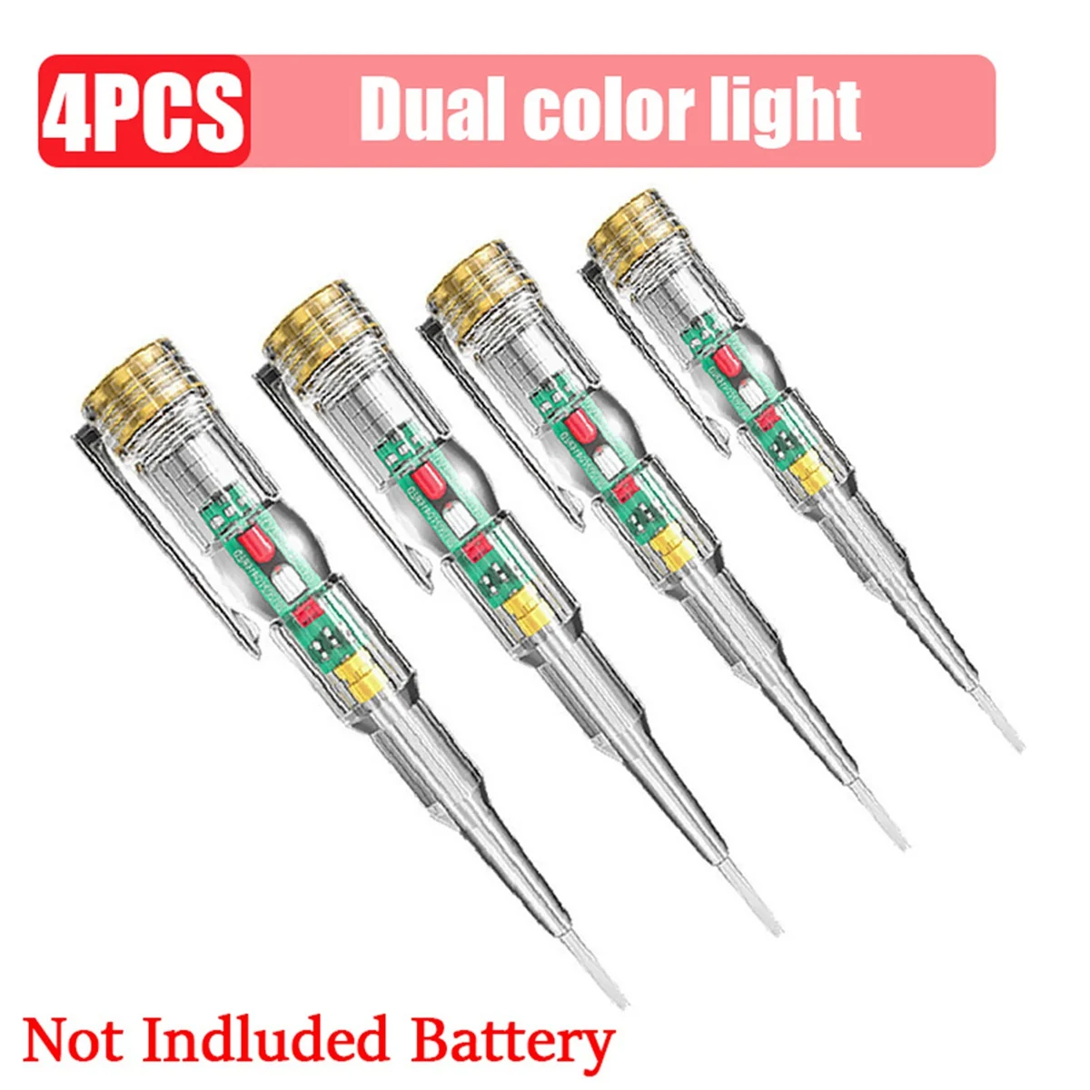 A23F-4PC Intelligent Induction Power Voltage  Pen 24-250V Circuit Tester Electrical Screwdriver Indicator Electrician