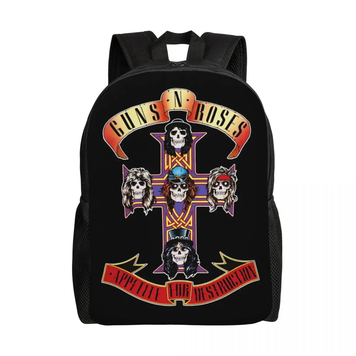 

Рюкзак для ноутбука 15 дюймов с 3D принтом рок-группы Guns N Roses
