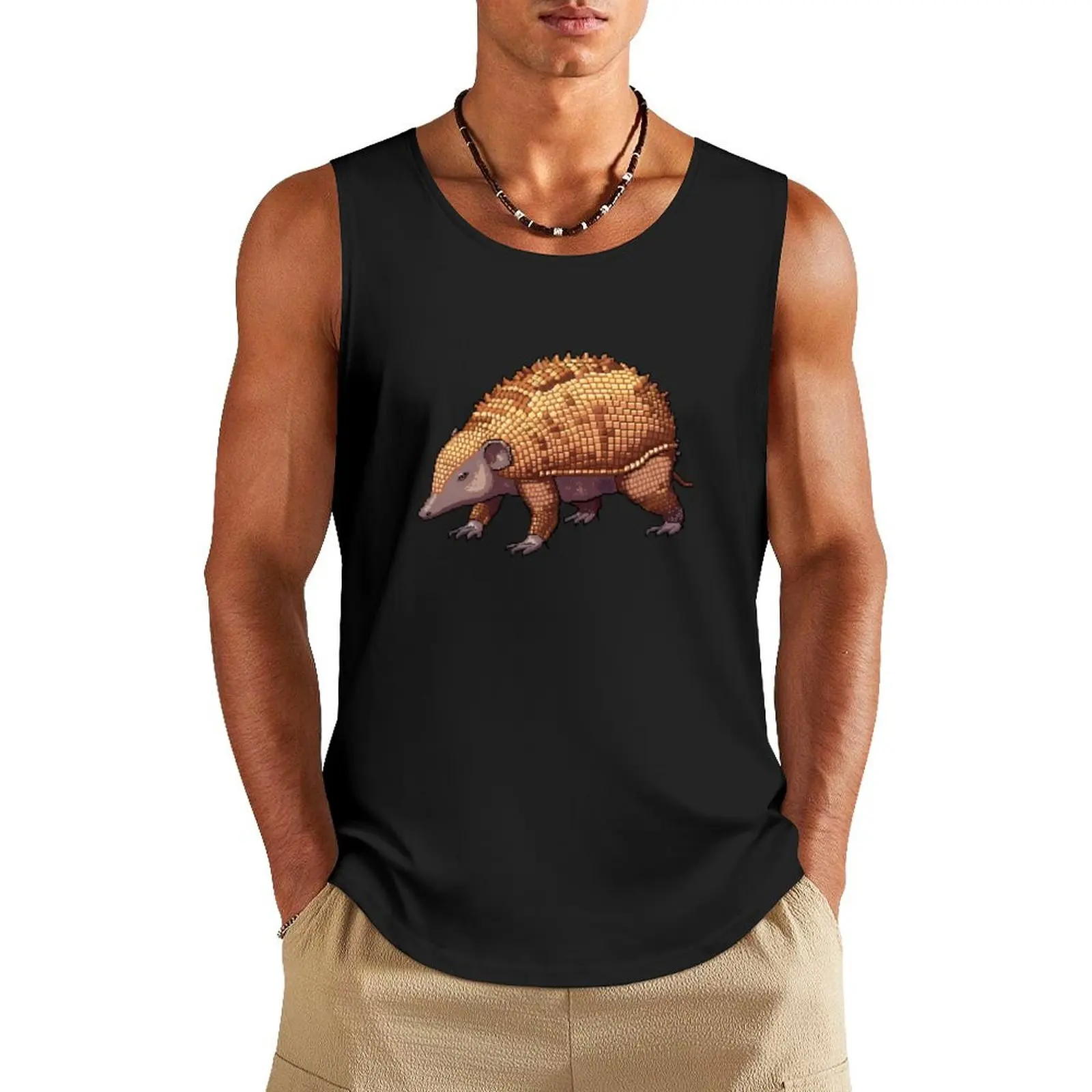 Pixel Armadillo Tank Top T-shirt for fitness Men's t shirt new in tops & t-shirt