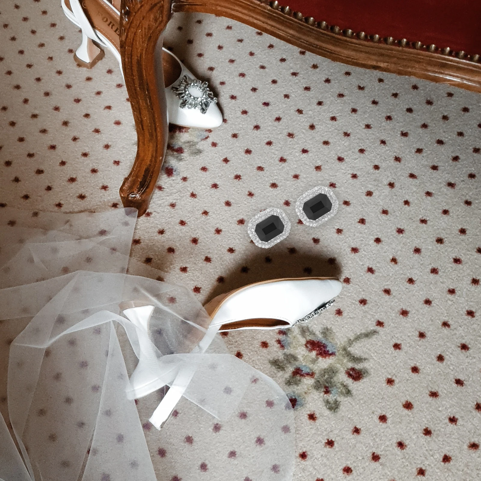 

Detachable Shoe Flower Decorations Women's Bridal Shoes Crystal Rhinestone Buckle