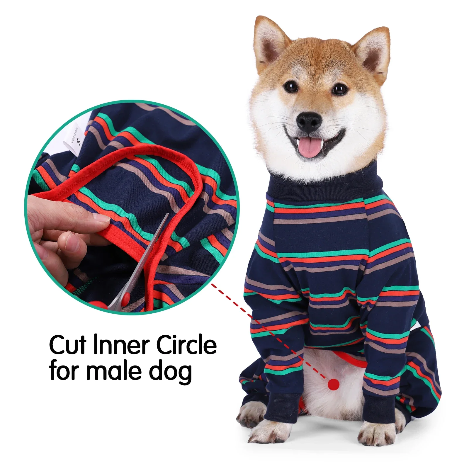 Dog Recovery Suit After Surgery Anti-lick Wound Sterilization Suit Anti Hair Loss Pet Clothes Anxiety Calming Shirt Dog pajama