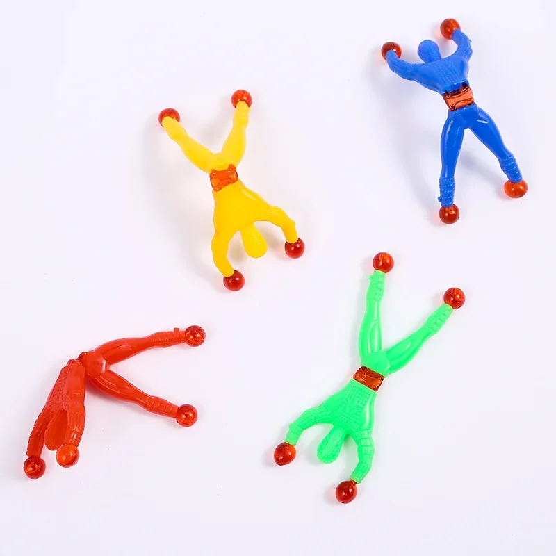 10pcs Funny Flexible Climb Men Sticky Wall Toy Kids Toys Climbing Flip Plastic Man Toy for Children Attractive Classic Gift