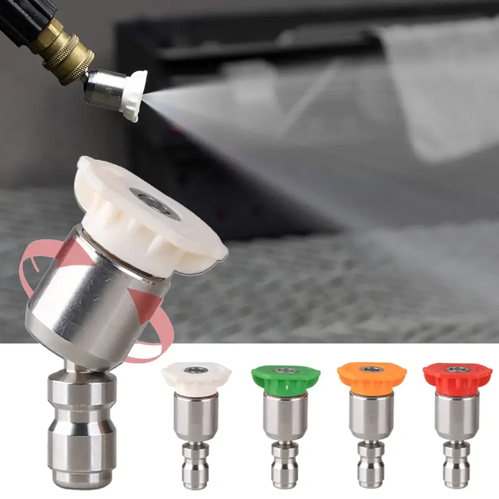 360° Rotatable Pressure Washer Nozzle Tips Kit for 1/4 Quick Connect 4000 PSI Multiple Degrees (0、15、25、40) spray nozzles