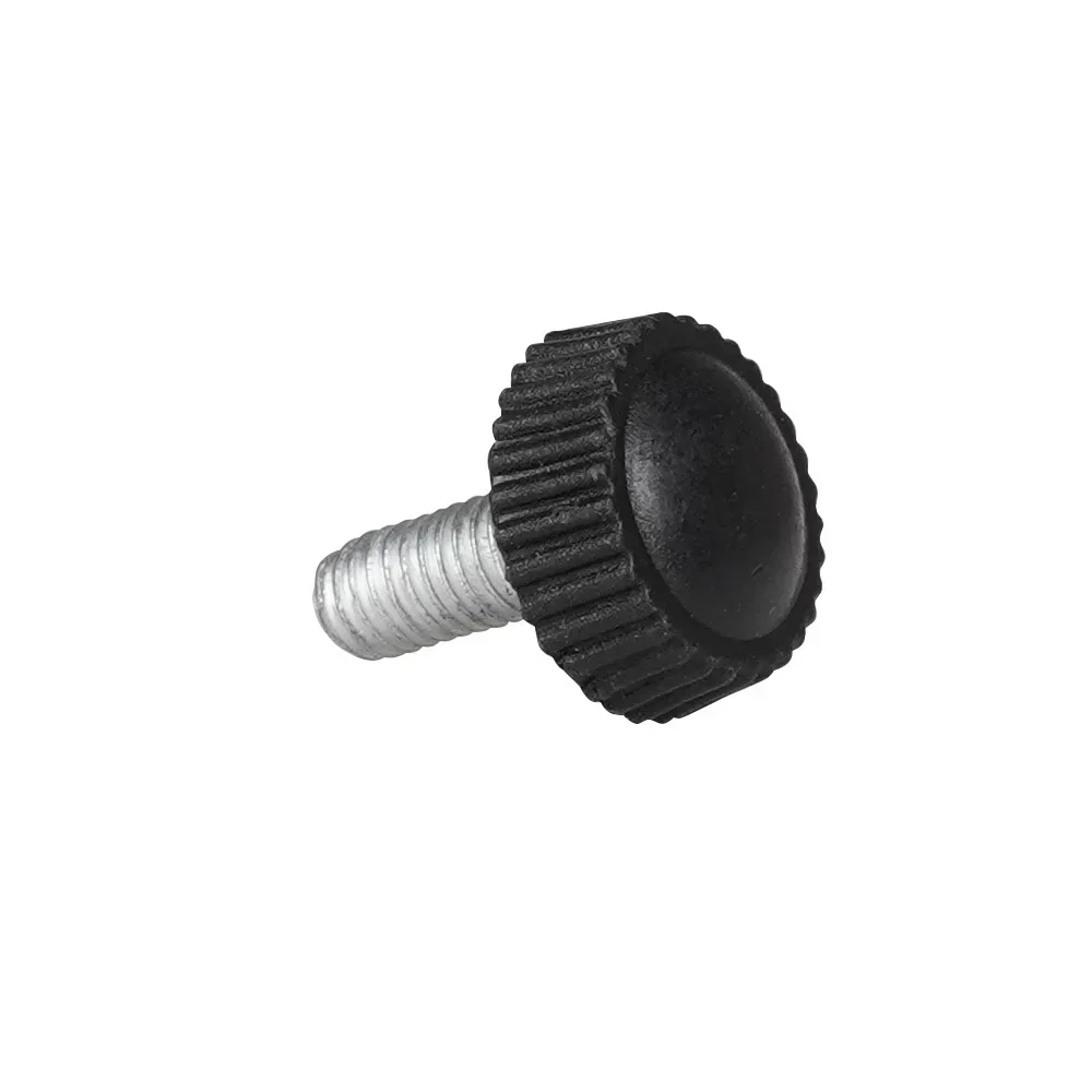 Round Head Handle Hand Screw  Round Knurled Rubber Thumb Screw Plastic Tighten Bolt Nuts Knob Black/White Plastic M4 M5 M6 10Pcs