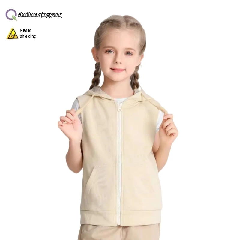 Electromagnetic Radiation Protection Silver Fiber Children\'s Vest 5G Base Station EMF Shielding Boy and girl Universal Vest