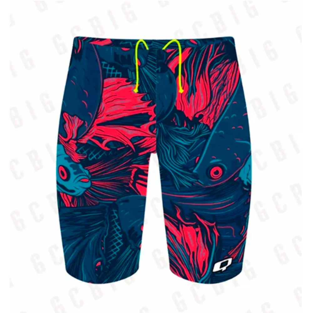 

Mens Swim Trunks Lycra Printing Beach Shorts Quick Dry Maritime Sports Swimming Pantalones Jammer Surfing Pants Safety Knicker