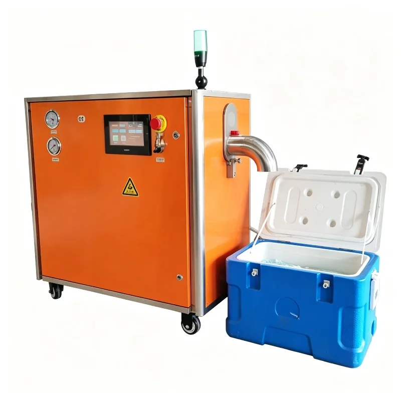 Compact Dry Ice Pelletizer Machine 30kg/h Small CO2 Dry Ice Granulator Automatic Dry Ice Pellet Making Machine for Lab Use