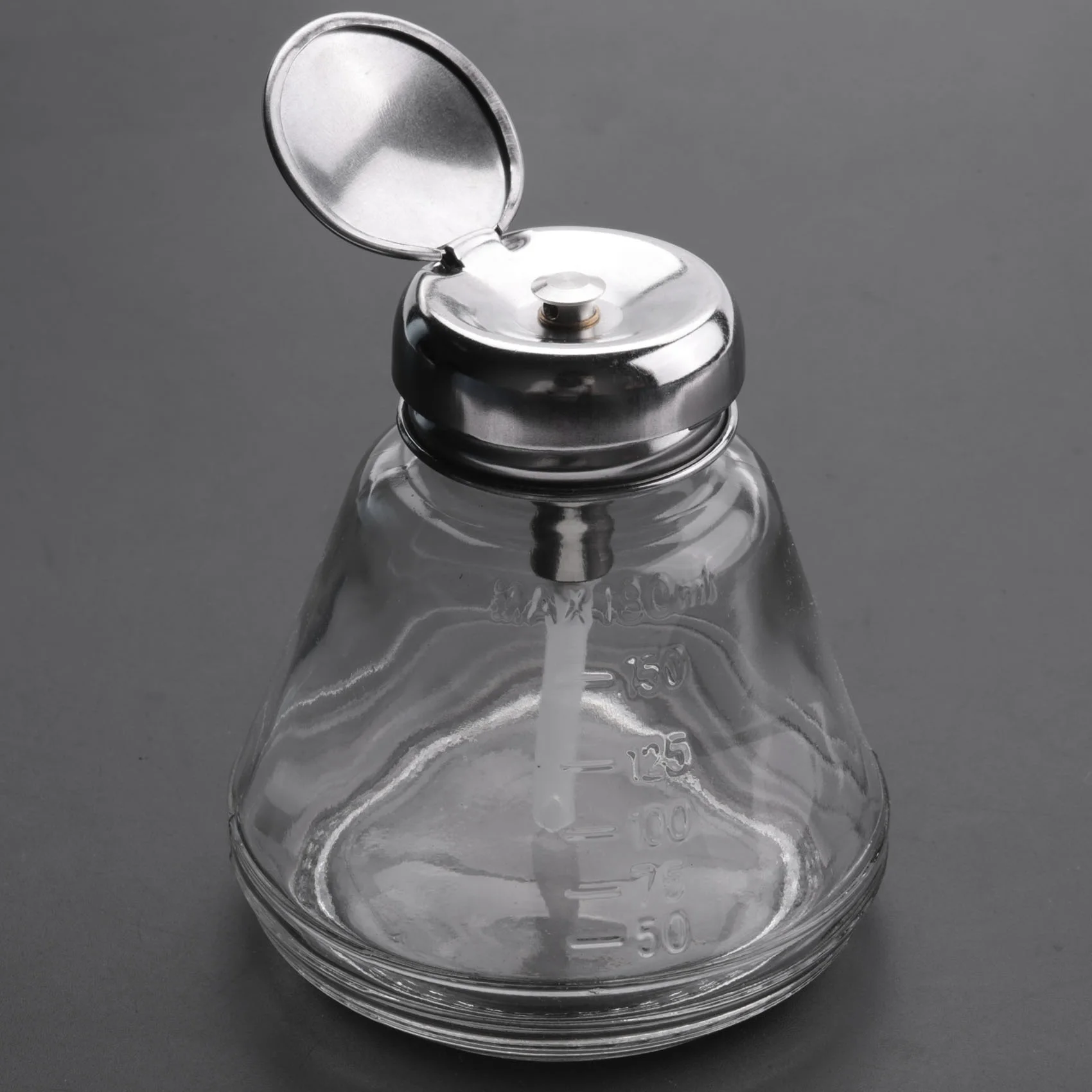 

ABWR-Empty Nail Polish Makeup Remover Pump Dispenser Glass Push Down Press Bottle