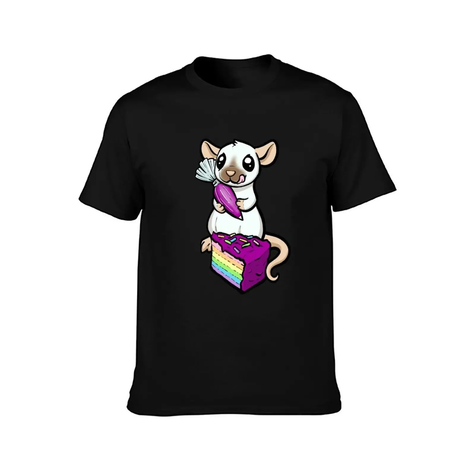 Cake Decorator Rat T-Shirt anime customizeds boys animal print oversized graphic tee mens t shirts top quality