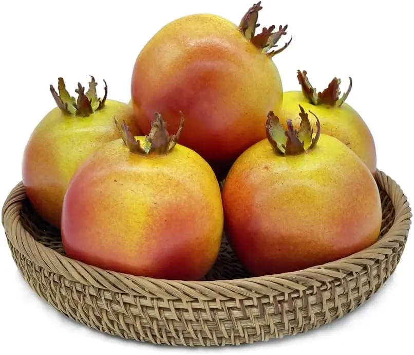 6 uds Granada Artificial, Granada Realista falsa, fruta falsa decorativa realista de plástico para Navidad, hogar, cocina