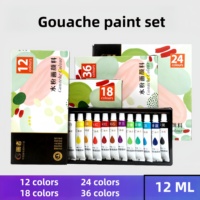 Gouache Paint Set, 12/18/24/36 Color *12ml/ 0.40oz- Suitable for beginners Art Students Painting Tools Art Art Supplies Special