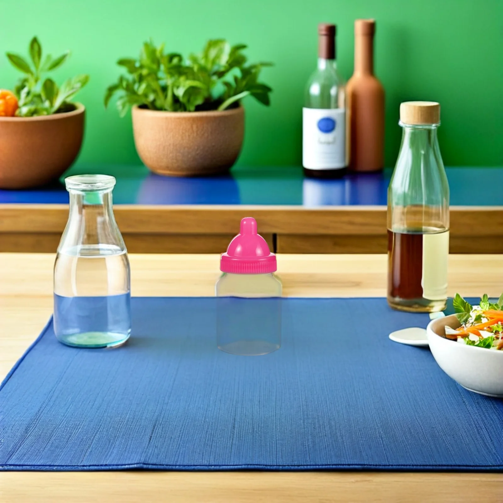 

12Pcs Baby Bottle Candy Boxes Rose Red Mini Plastic Milk Bottles Baby Shower Favor Present Box Candy Container Treat Holder