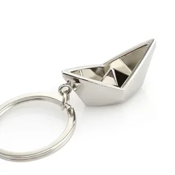 3D Sailing Paper Boat Keychain Small Boat Key Chains Sailor Men Women Charms Pendant KeyRing