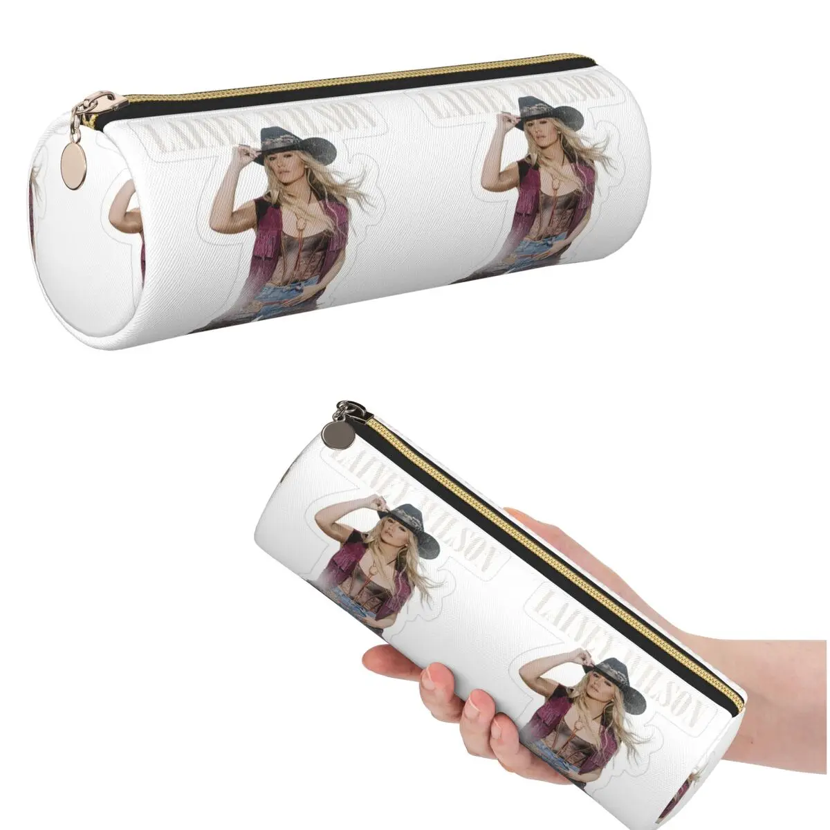 Lainey Wilson – Country's Cool Again Portrait Federmäppchen für Jungen und Mädchen, Geschenke, zylindrische Stiftbox, Stifttasche, Stiftetui