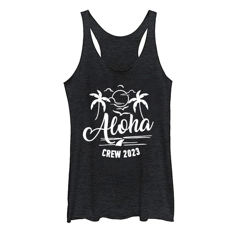 

Aloha Tops Hawaii Trip Tank Top Hawaii Family Vacation 2023 Cute Tops Beach White Top Travel Shirt 2023 Hawaii Trip L