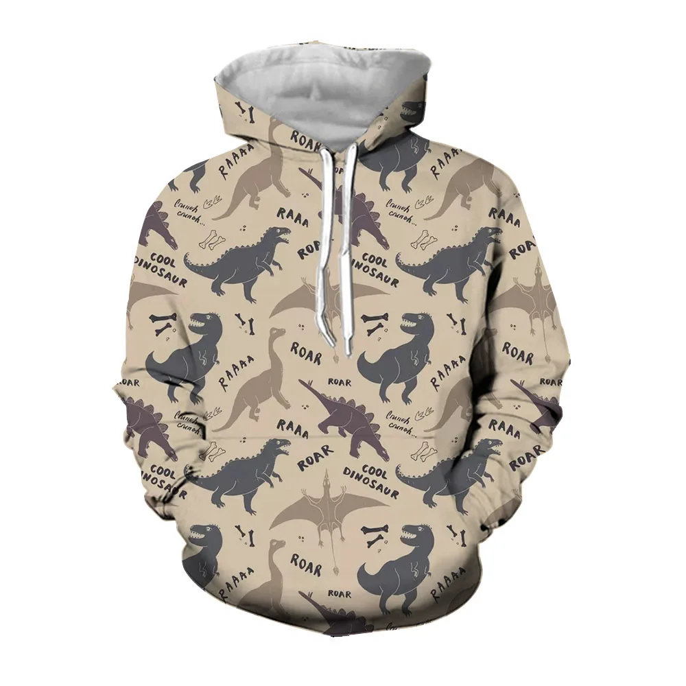 

Jumeast 3D Cartoon Dinosaur Printed Men Hoodies Desert Camouflage Graphic Hoodie Oversized Streetwear Military Long Sleeve Top