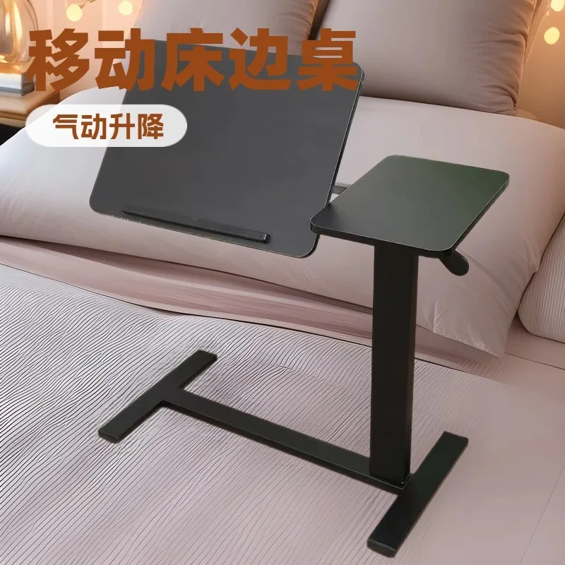 Foldable bedside table pneumatic lift home office notebook table
