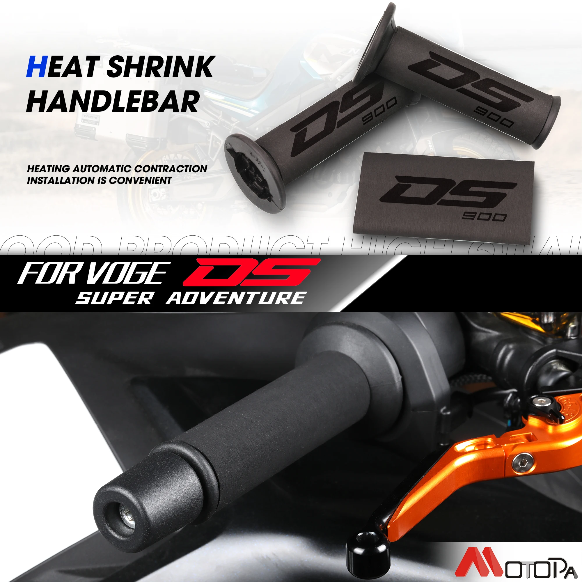 For Voge DSX 900 DS900X DS525X 650DS 500DS 300DS SR4MAX SR250GT Motorcycle Heat Shrinkable Handlebar Grips