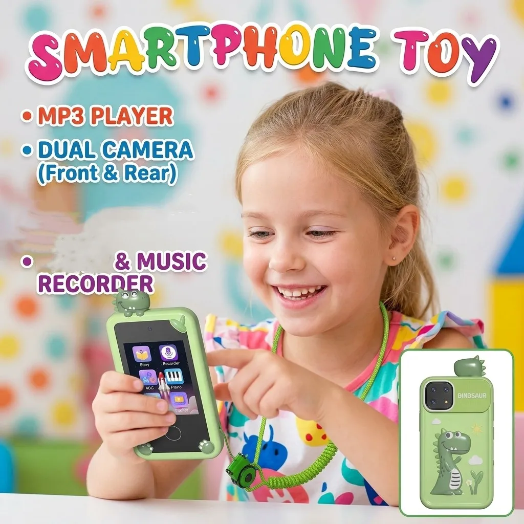 kids-smart-phone-28''-big-screen-camera-baby-mobile-mp3-player-games-educational-toys-for-girls-boys-mini-toy-phone-32gb
